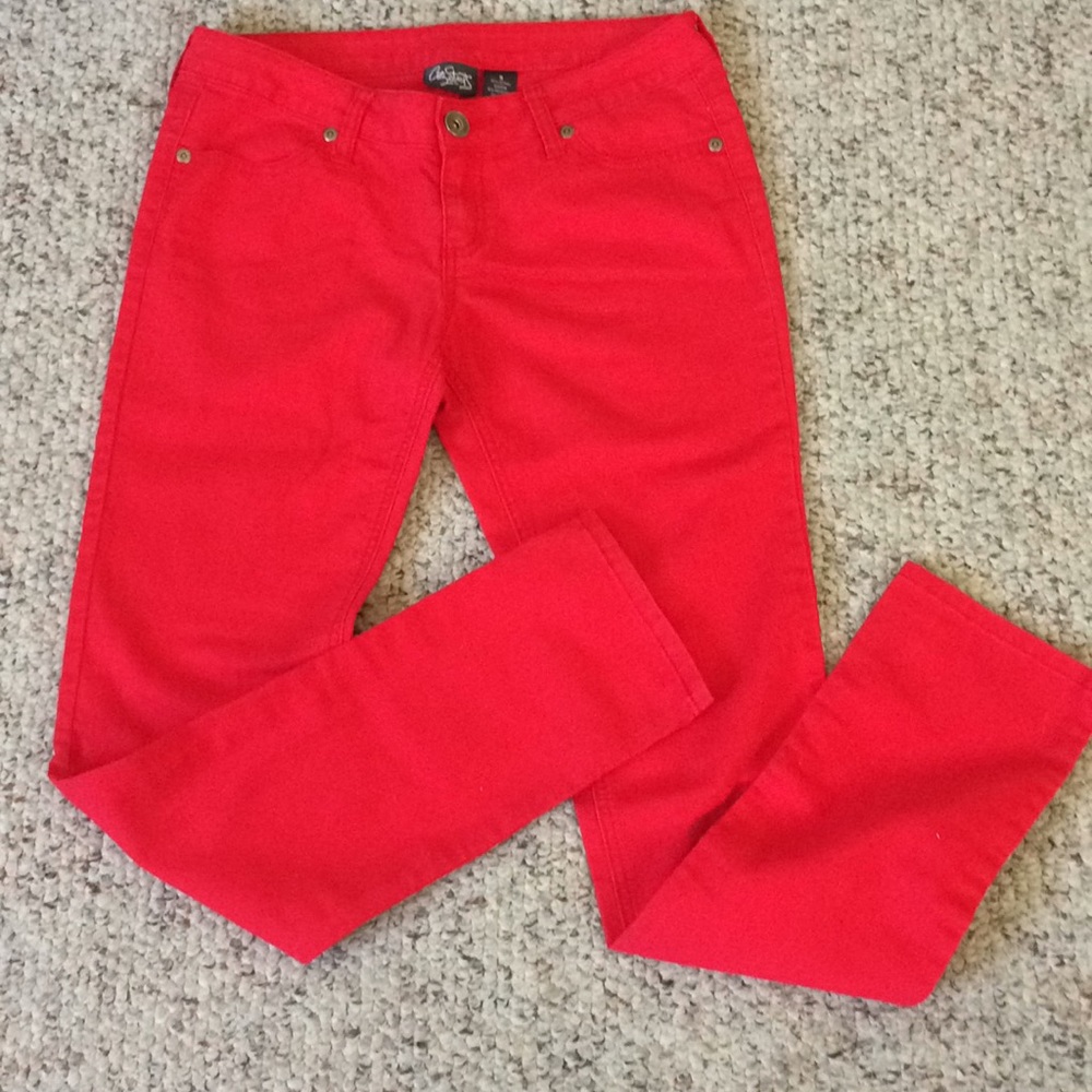 City streets red jeans Sz 9j